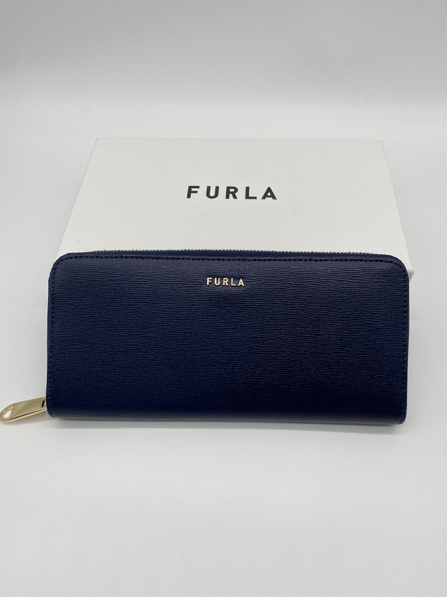 Furla Classic Xl Zip Around - Blu Denim - Xl
