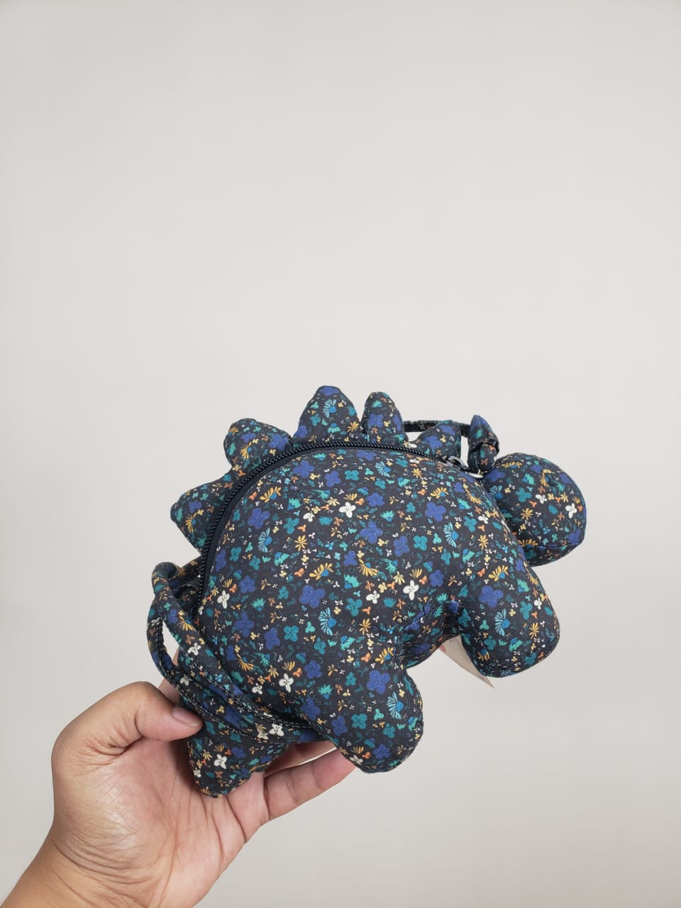 ZARA KIDS COTTON DINOSAUR CROSSBODY BAG BLUE MULTI - ONE SIZE