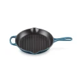 LE CREUSET SIGNATURE ROUND SKILLET GRILL - DEEP TEAL - 26CM