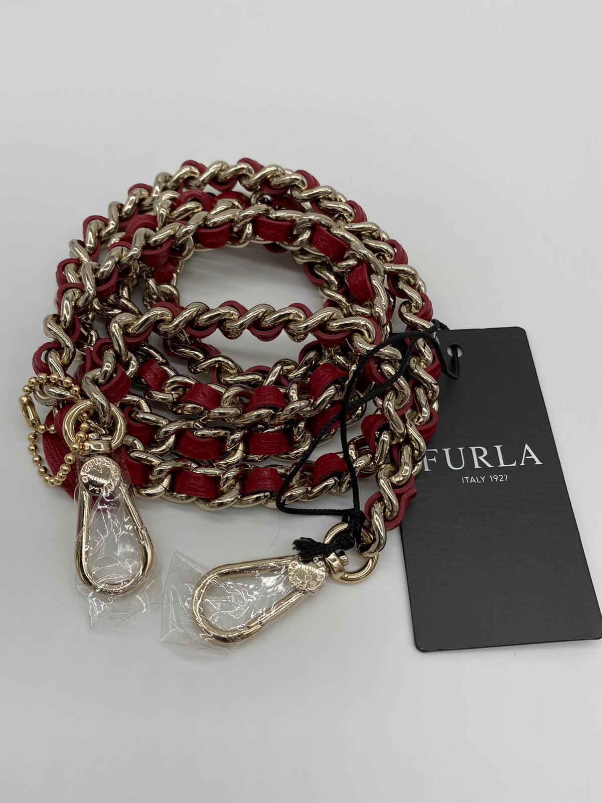 FURLA ROXI STRAP/CHAIN - CABERNET - 1017829