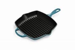 Le Creuset Signature Square Skillet Grill - Deep Teal - 26cm