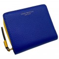 TORY BURCH PERRY COLOUR BLOCK BI-FOLD WALLET - NAUTICAL BLUE/MALA - ONE SIZE