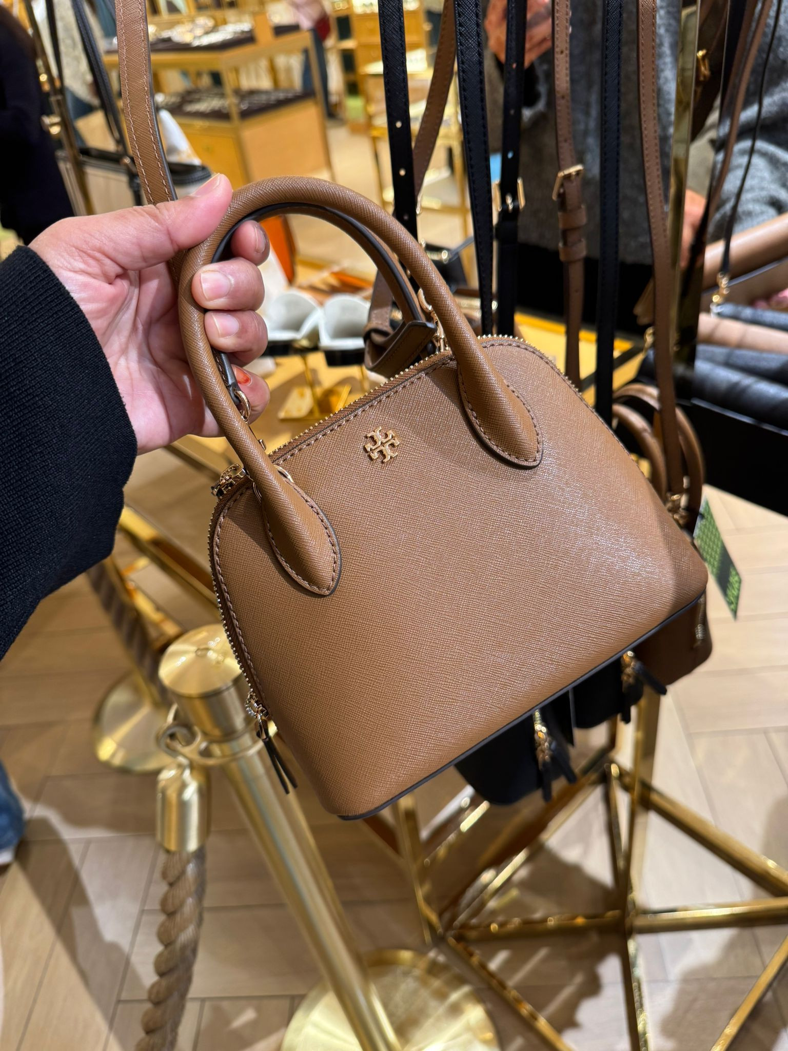 Tory Burch Emerson Top Handle with long strap - Moose - 159531 / 20 X 15 X 8 CM