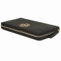 Tory Burch Britten Zip Continental Purse - Black - Long Zip Around