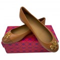 TORY BURCH EVERLY BALLET 60226 - TAN - SIZE US 8.5