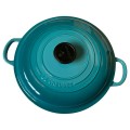 LC CLASSIC SHALLOW CASSEROLE - TEAL - 30CM
