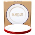 Falcon Plate Set of 4 - Pillarbox Red - 24cm