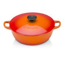 Le Creuset Classic Marmite - Flame/Volcanic - 32cm (Sand Inner)