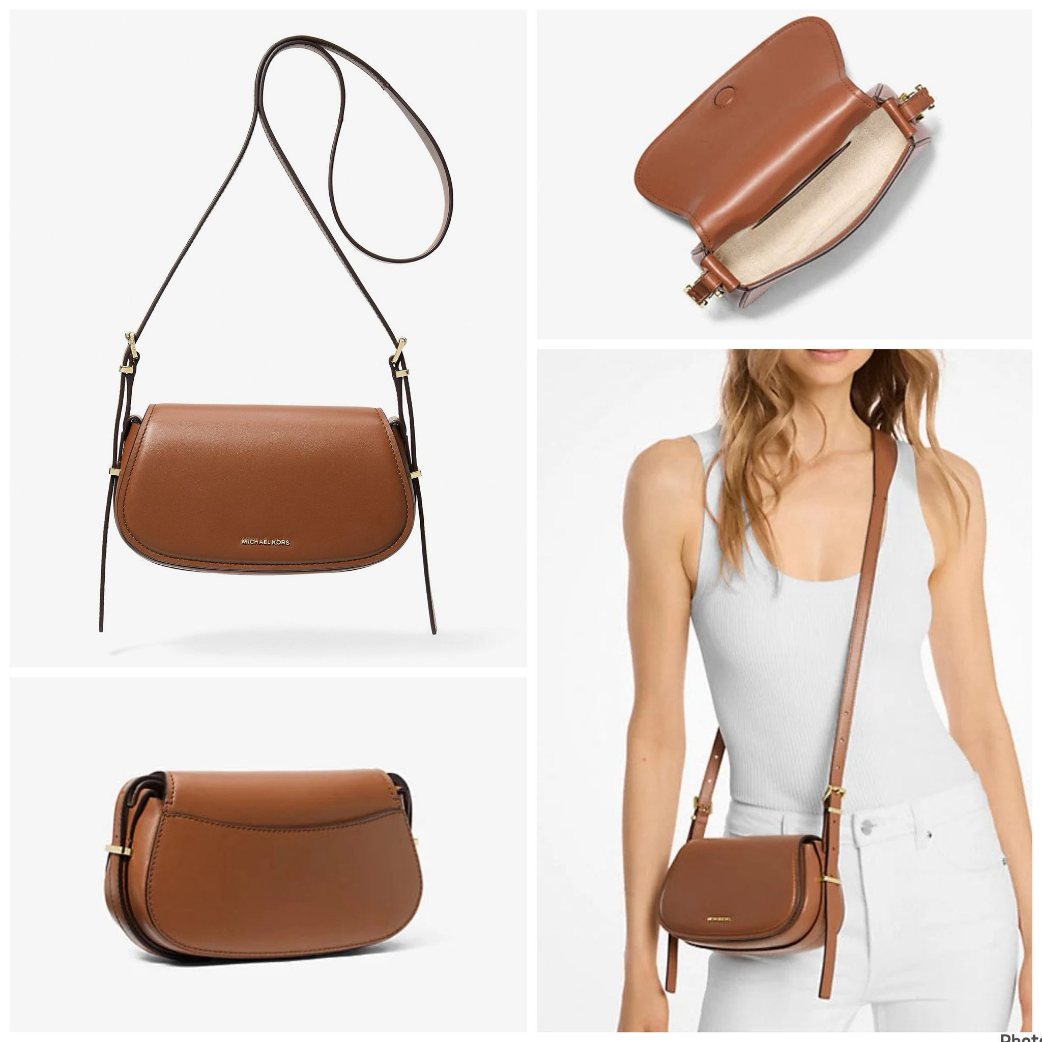 Michael Kors Lydia Crossbody - 32S5GL0C1L / Luggage - 22 x 12 x 8 cm