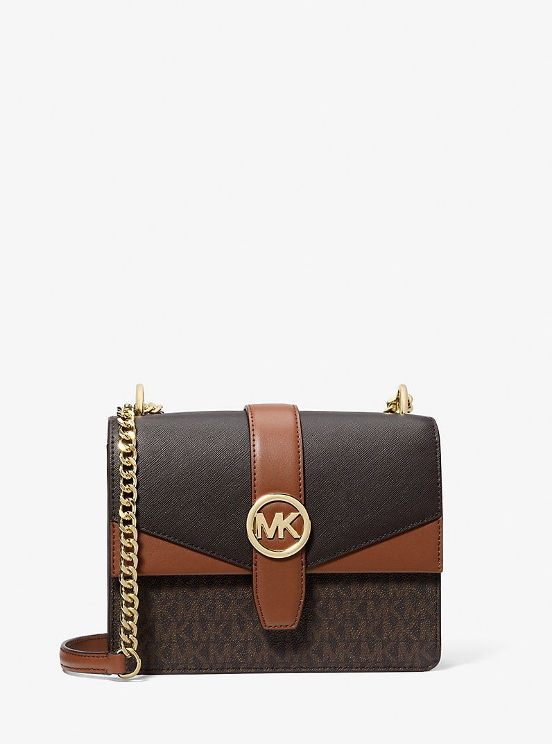 Michael Kors Greenwich Shoulder / Crossbody - Brown Multi - 35S5GGRC1B / 20 X 16 X 7 CM
