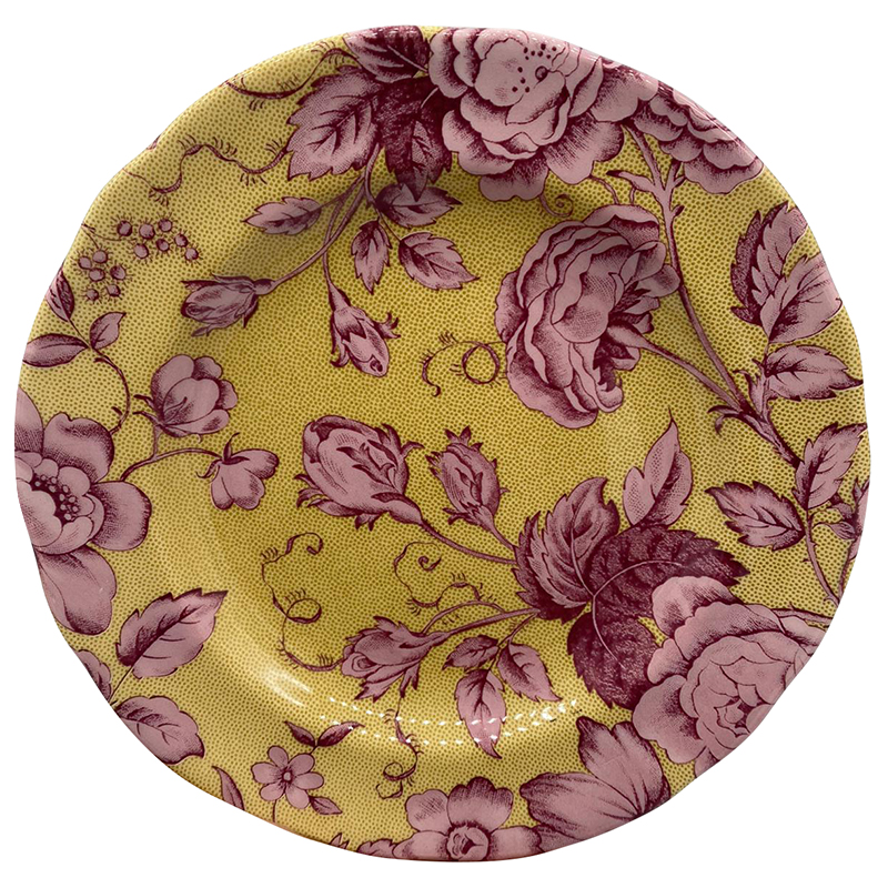 Spode Kingsley Seconds Ochre Plate - Pink - 20cm