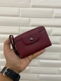 Longchamp Card Holder/Coin Purse - Maroon - One Size