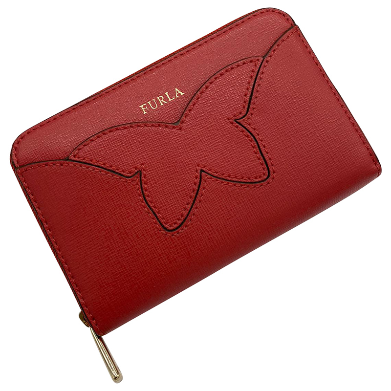 FURLA B30000 PRP00 BUTTERFLY ZIP AROUND PURSE - PAPRIKA - MEDIUM