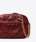 Tory Burch Fleming Soft Glazed Camera Crossbody - Royal Burgundy - One Size 80575