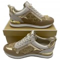 MICHAEL KORS TRAINER 49TOWIFS2Y  - BEIGE/CAMEL - SIZE US 7