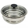 LE CREUSET MULTISTEAMER WITH GLASS LID - STAINLESS STEEL - 20CM
