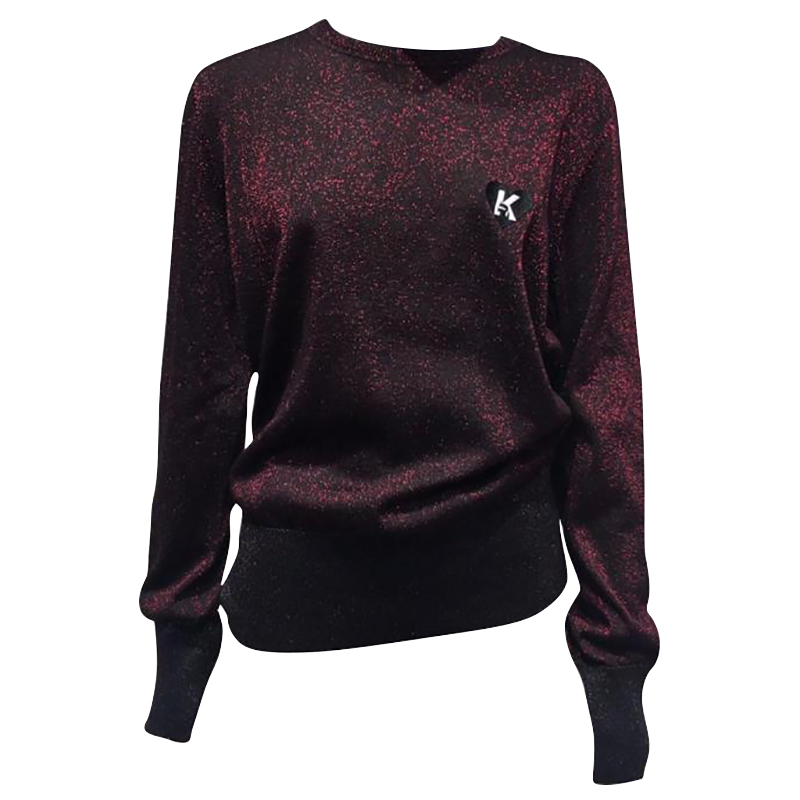 KARL LAGERFELD KARDS LUREX SWEATER