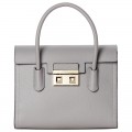 FURLA BELLA SATCHEL WITH LONG STRAP - ONICE / GREY - SMALL