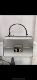 Furla Bella Satchel - Silver - Small