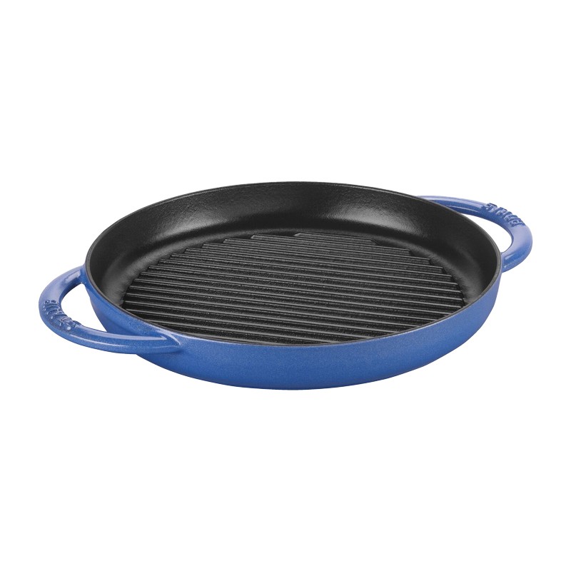 Staub Pure Grill Round - Blue Metallic - 26cm