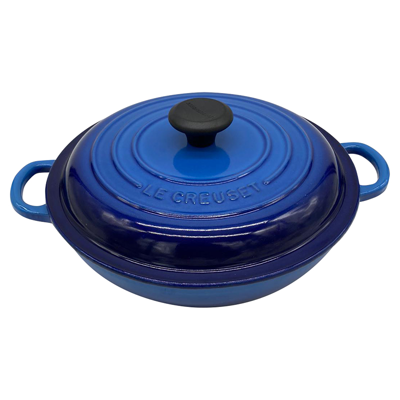 LE CREUSET SIGNATURE SHALLOW CASSEROLE - Azure Blue - 22cm