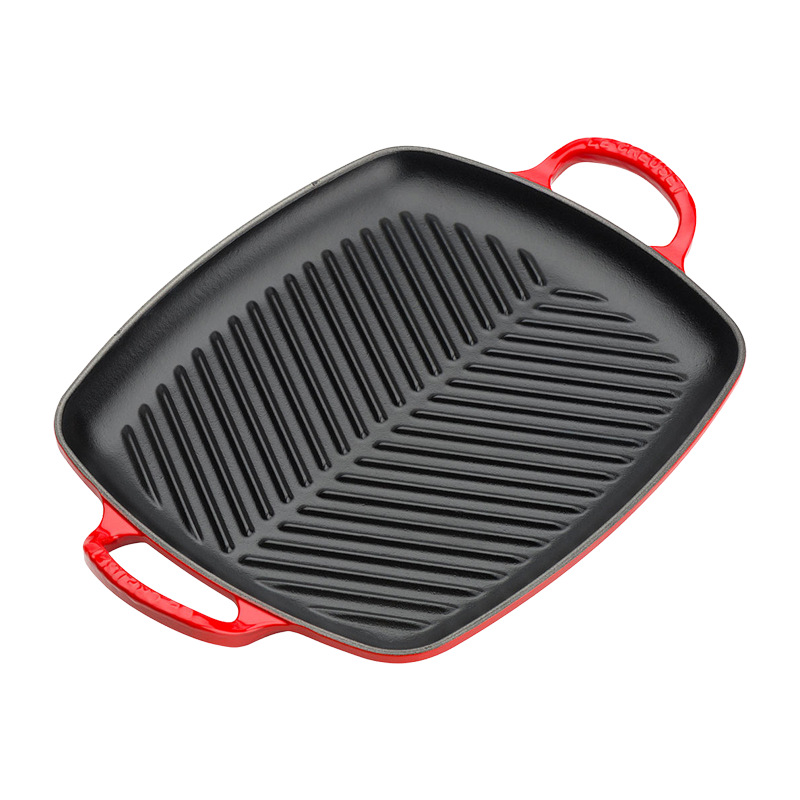 Le Creuset Signature Shallow Rectangular Grill - Cerise - 30cm