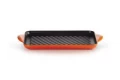 Le Creuset Rectangular Skinny Grill - Flame/Volcanic - 32cm