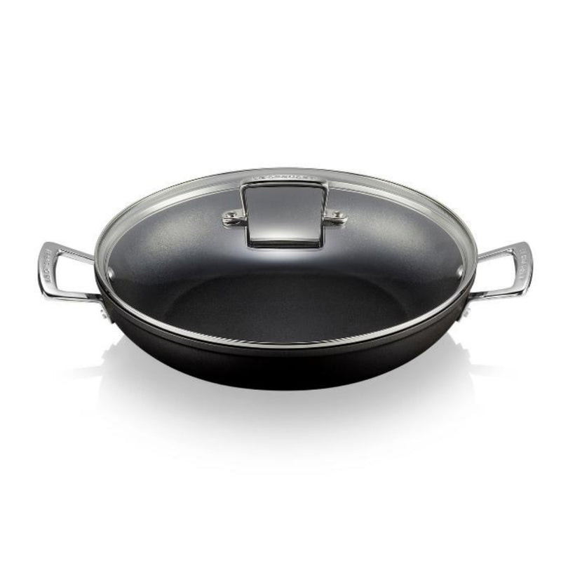 Le Creuset Tns Shallow Casserole With Lid - Black - 30cm