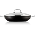 Le Creuset Tns Shallow Casserole With Lid - Black - 30cm