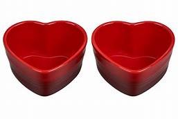 LE CREUSET HEART RAMEKIN SET 300ML/10.2 OZ - CERISE - SET OF 2