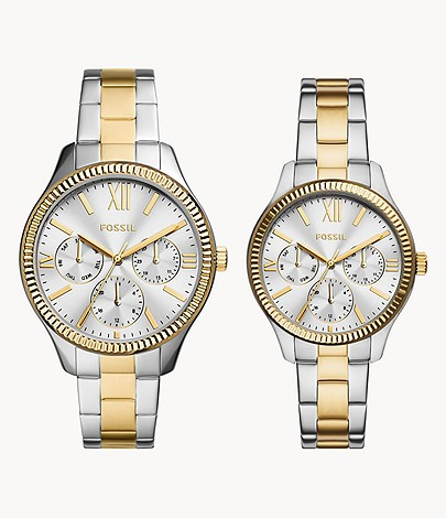 Fossil watch couple sale