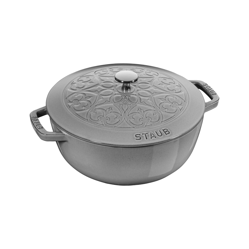 Staub Marmite Lily Drawing 112191618B - Graphite Grey - 16cm