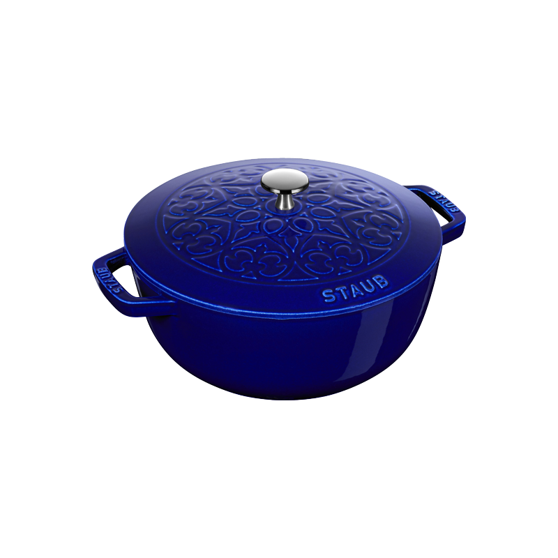 Staub Marmite Lily Drawing Grade B - Dark Blue - 16cm