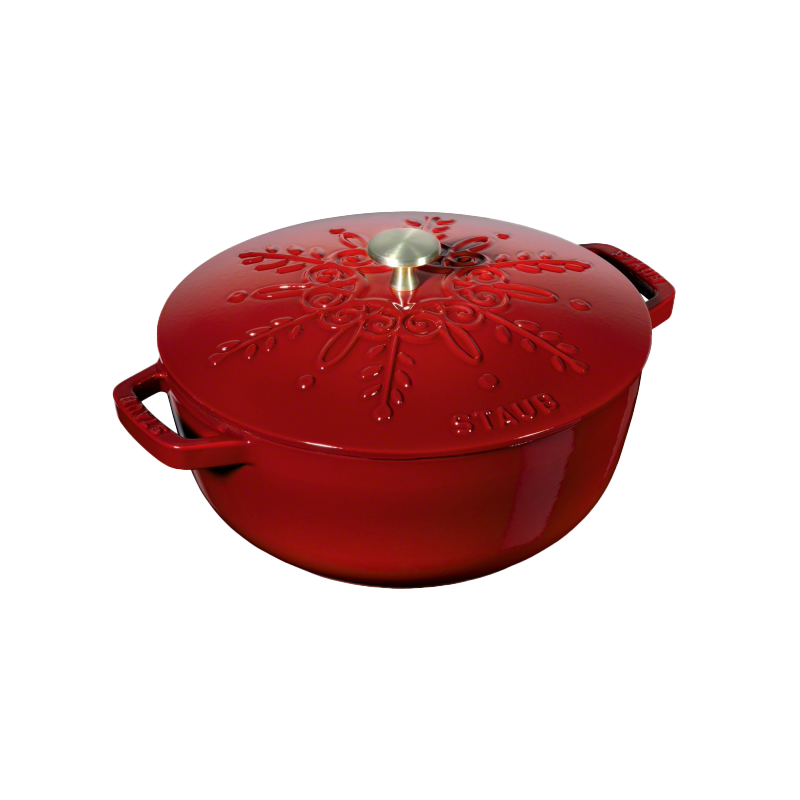 Staub Snowflakes Marmite 112892406B - Cherry - 24cm