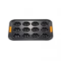 LE CREUSET TRAY - BLACK - 12 CUP SNOWFLAKES TRAY