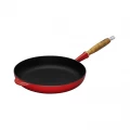 LE CREUSET FRYING PAN WITH WOODEN HANDLE - CERISE - 26CM