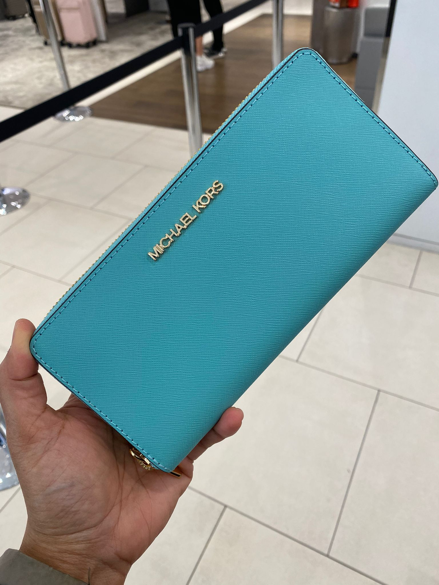 Michael kors teal on sale purse