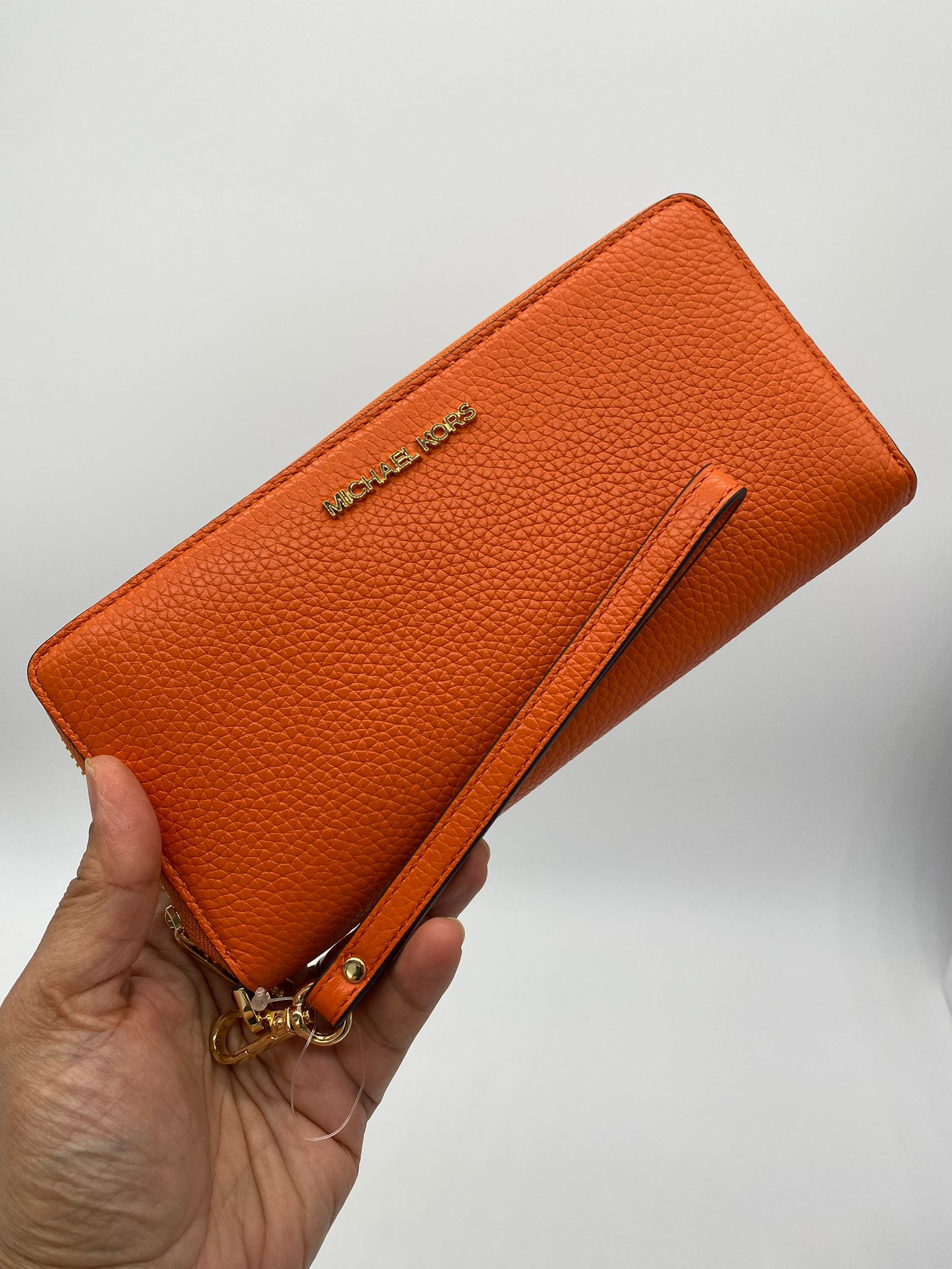 Michael Kors Jet Set Travel Zip Around Purse - Tangerine - Long / 35T7GTVE7L