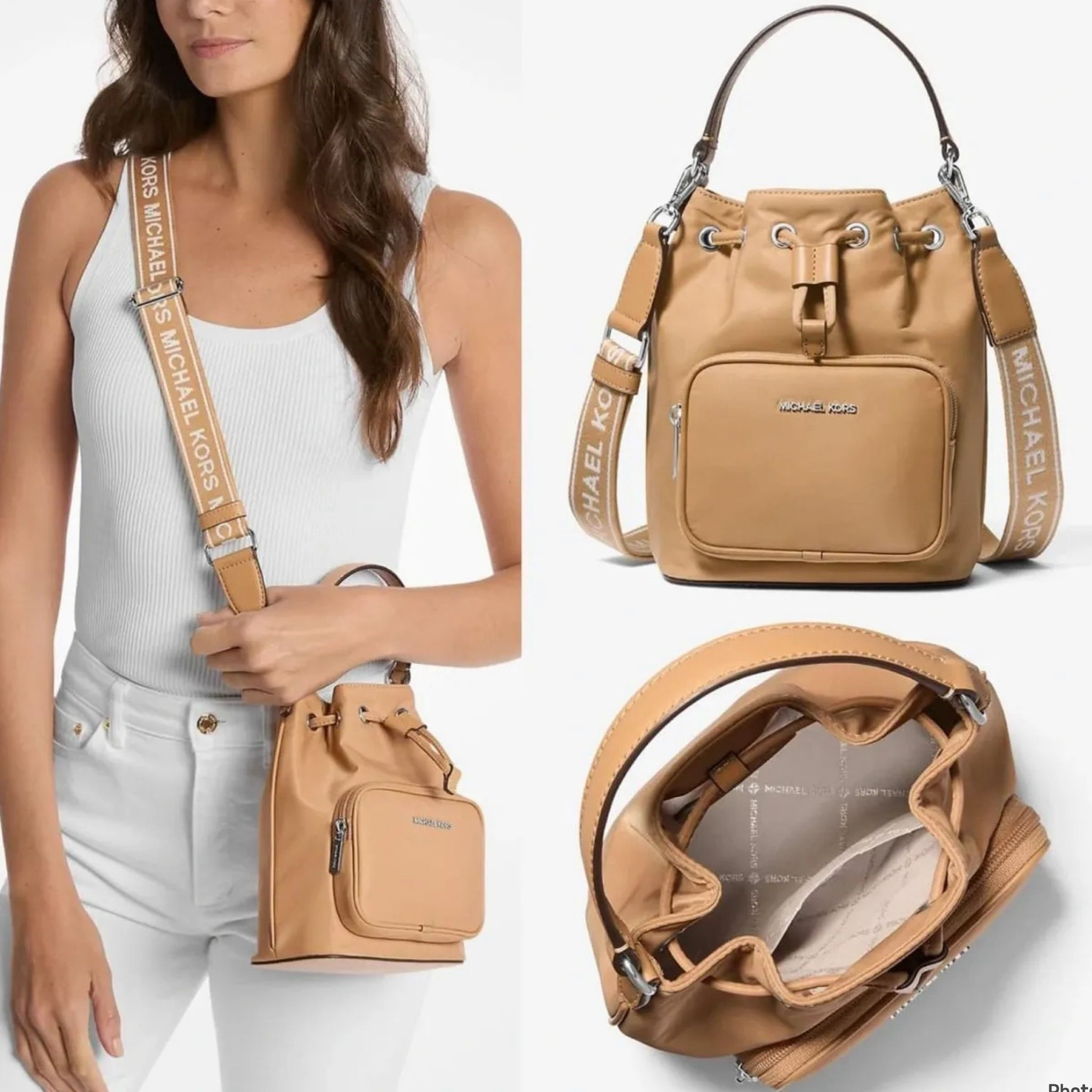 Michael Kors Khai Bucket Crossbody - Peanut / 35T5S5FM1C - 22 x 22 x 10 cm