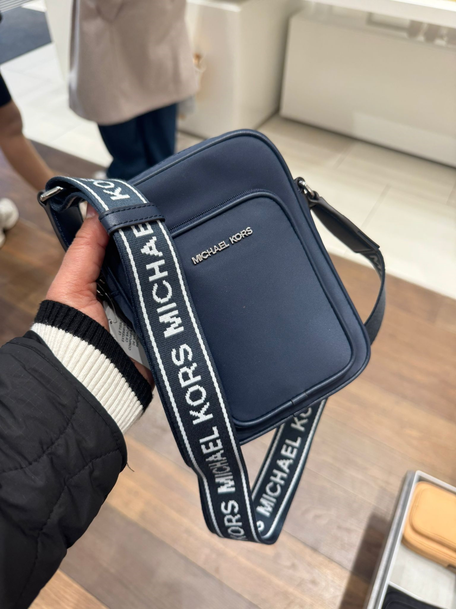 MICHAEL KORS KHAI CROSSBODY - NAVY / 35T5S5FC5C - 18 X 12.5 X 5 CM