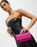 Michael Kors Mona Clutch/Crossbody - Deep Fuchsia - 30H3S8OC3L / 22 X  13 X 5 CM