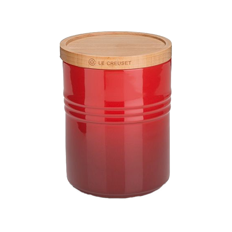 LE CREUSET STORAGE JAR WITH LID - Cerise - Medium