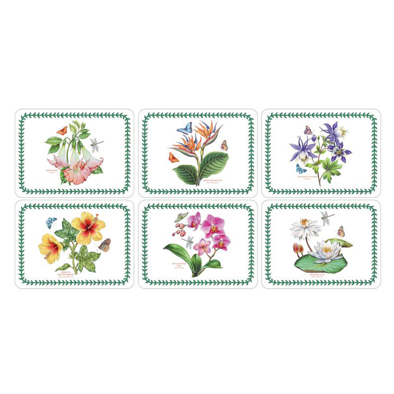 PORTMEIRION PLACEMATS - EXOTIC BOTANIC GARDE - 6 PCS SET