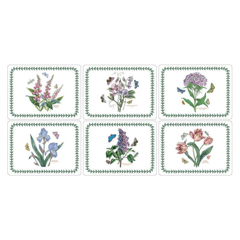 PORTMEIRION PLACEMATS - BOTANIC GARDEN - 6 PCS SET