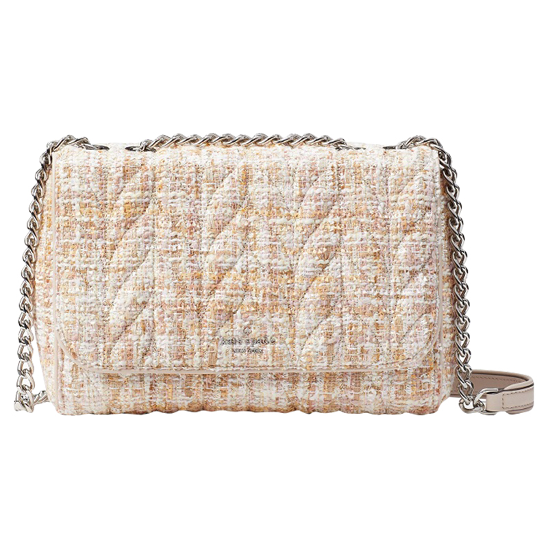 AzuraMart - KATE SPADE MINI EMELYN BRIAR LANE QUILTED TWEED WKRU6418 -  NEUTRAL MULTI - ONE SIZE