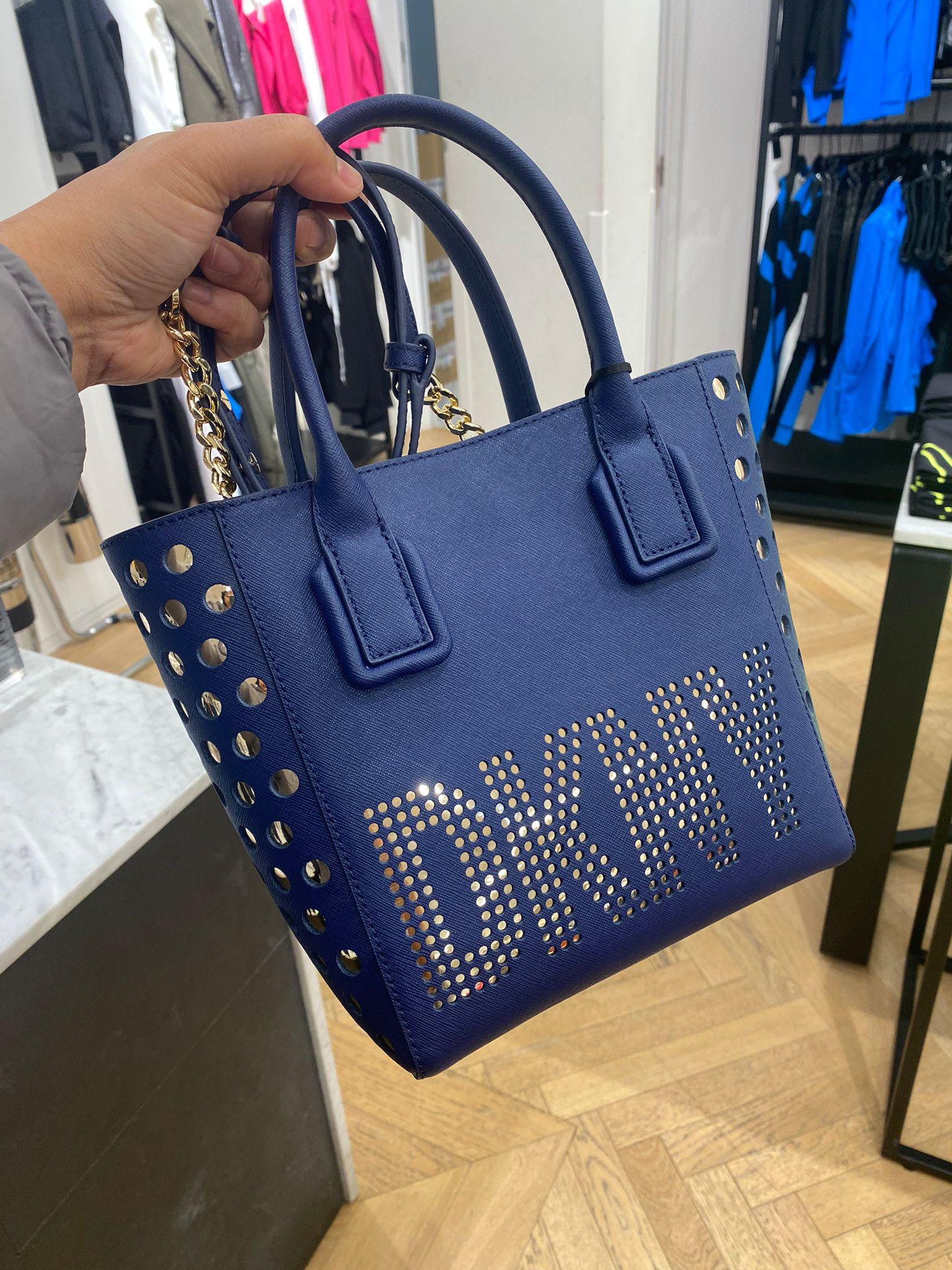 Dkny Satchel / Crossbody - Blue Print - KZH33024 / 26 x 20 x 10 cm