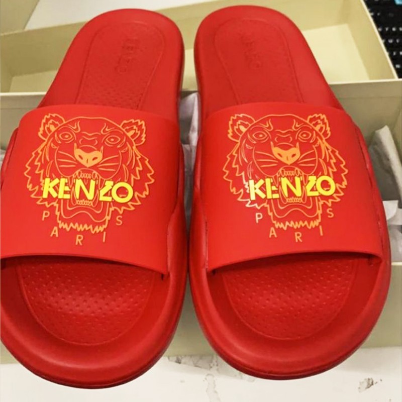 Kenzo Flat Sandals Main Medium - Red - Eur 41