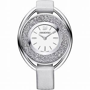 Swarovski Crystalline Oval Watch - Gray/Wht/Sts - 5263907