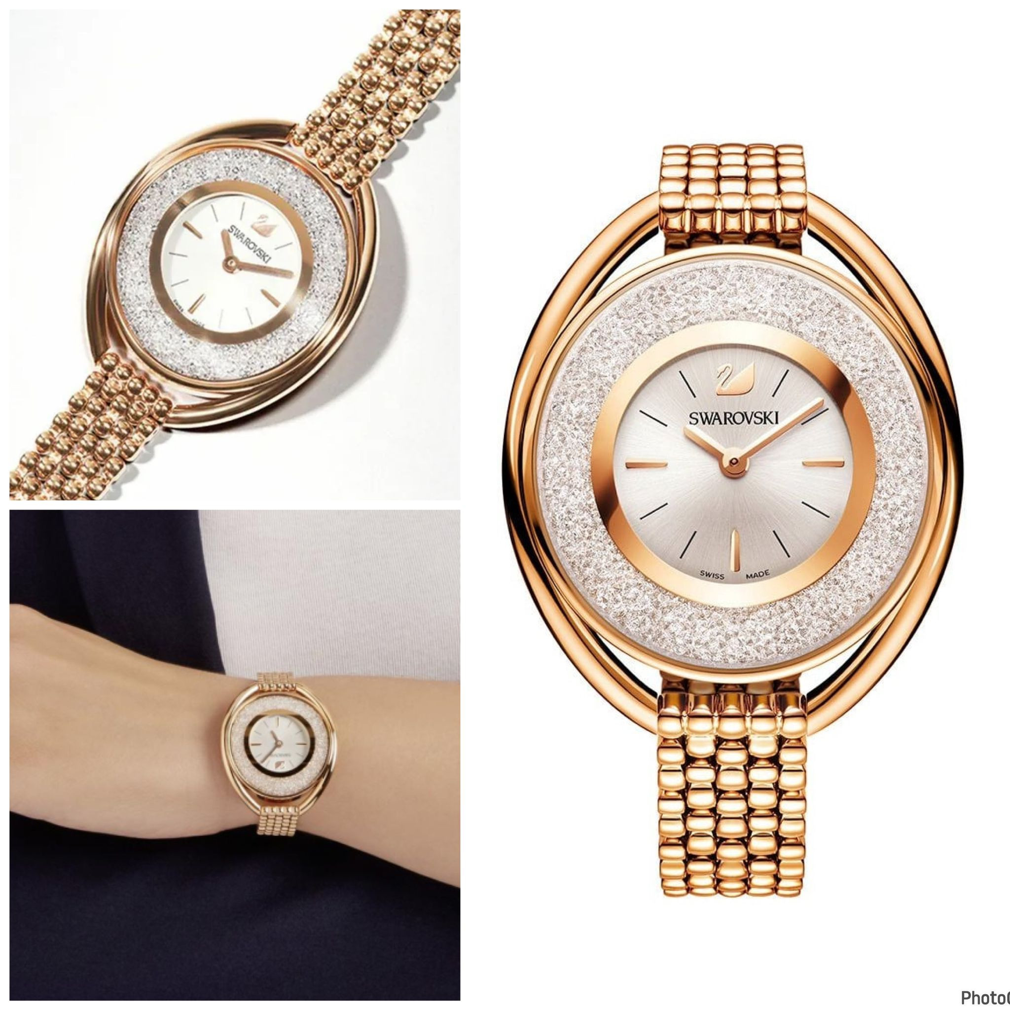 Crystalline oval watch swarovski best sale