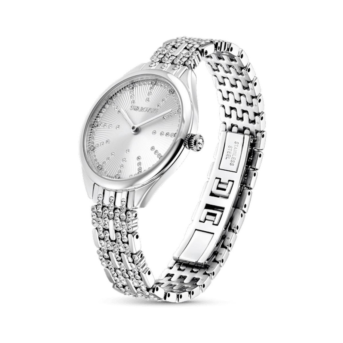 Swarovski Pave Watch - Sts/Wht/Sts - 5610490